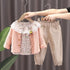 Broken Flower Wave Point Sweater Cardigan Three Piece Set